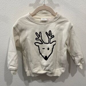 ZARA Winking Reindeer Sweater 9-12m